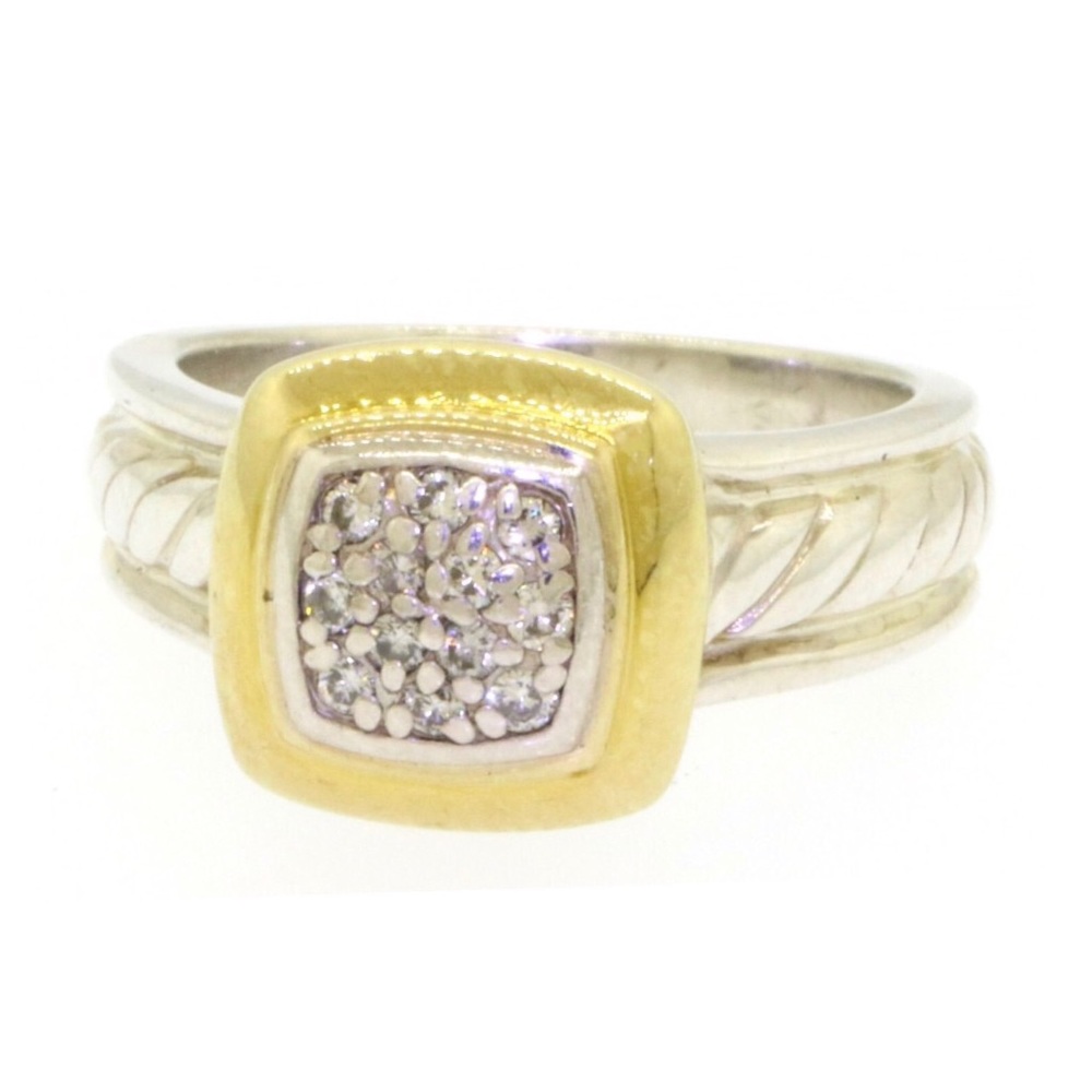 David Yurman Diamond Cable Ring Gold